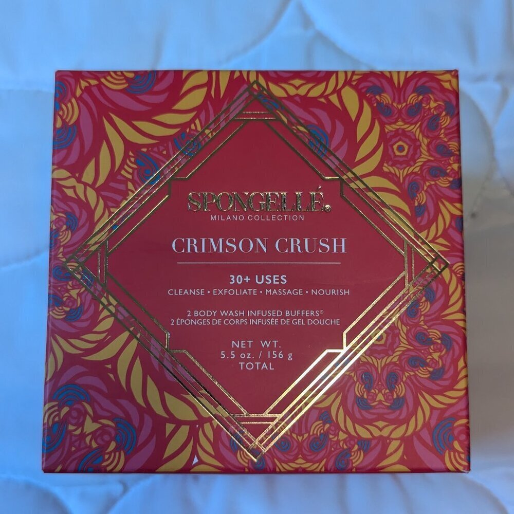 Spongelle Crimson Crush body was infused buffers pack of 2 new in packaging